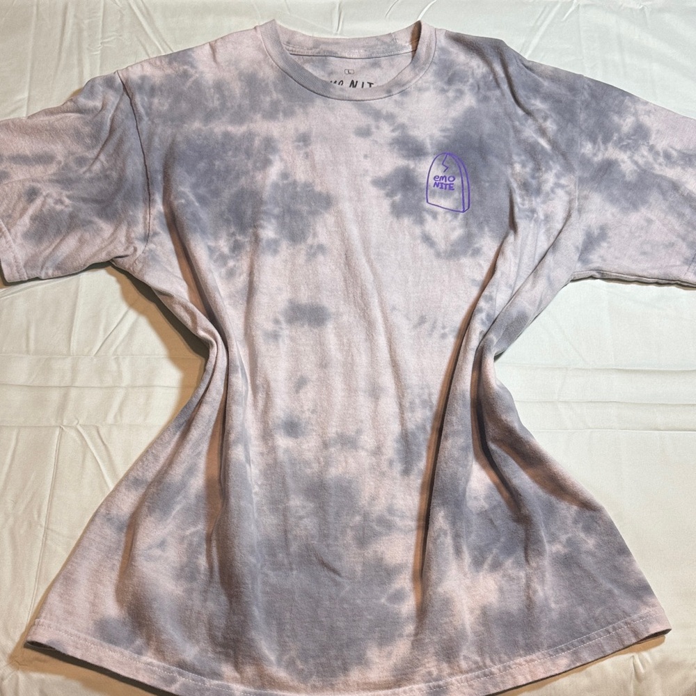 Ripple Junction Tie-Dye Short Sleeve Tee - Gray and Purple